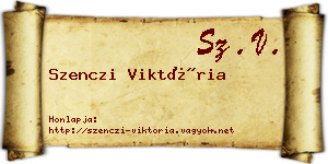 Szenczi Viktória névjegykártya