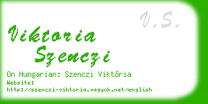 viktoria szenczi business card
